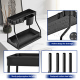 HioHa Under Sink Organizer, L-Shaped Pull Out Cabinet Organizer for Narrow Space, 2 Tier Drawer Organization and Storage Shelves for Kitchen Bathroom, 2PCS