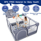 HioHa Baby Playpen, Portable Play Yard Baby Fences with Storage Bag for Infant Toddler(SWBP6)