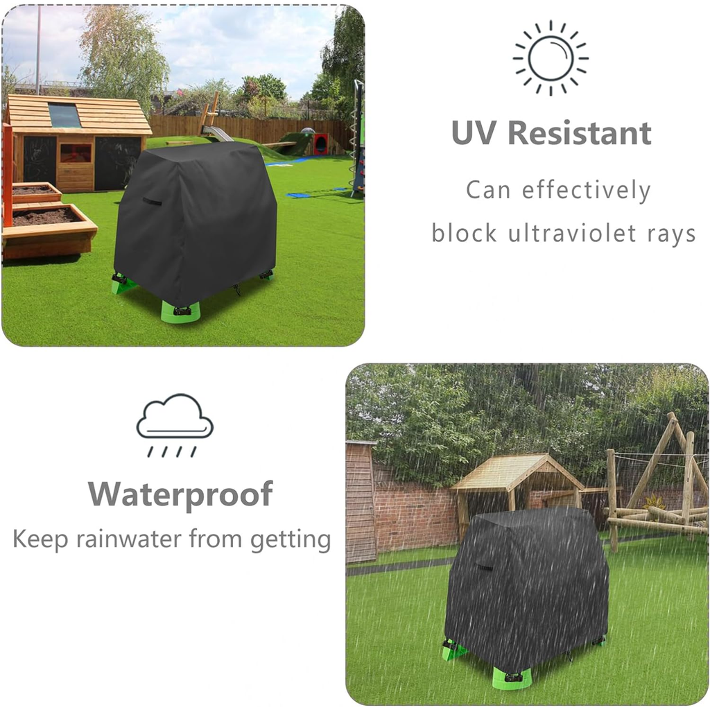 LCGOD Kids Water Table Cover, Heavy Duty Outdoor Play Table Cover, Waterproof Dustproof Anti-UV Patio Toys Cover, Fit Step2 Rain Showers Splash Pond Water Table, Cover Only