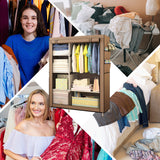 HioHa Portable Closet, Wardrobe Closet Storage with Thickened Steel Pipe, Clothes Storage Organizer with Waterproof Cover for Bedroom, 67x41x18 Inch(Coffee)