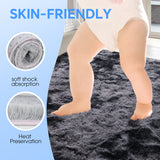 HioHa Area Rugs ,5ftx8ft Shaggy Area Rugs for Living Room Bedroom，Soft Fluffy Rugs& Plush Decorative Rug for Indoor Home Floor Carpet Mat Dark Gray