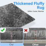 HioHa Area Rugs ,5ftx8ft Shaggy Area Rugs for Living Room Bedroom，Soft Fluffy Rugs& Plush Decorative Rug for Indoor Home Floor Carpet Mat Dark Gray