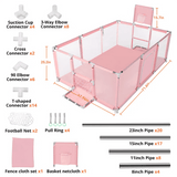 HioHa Extra Large Baby Playpen, Big Play Pens for Babies and Toddlers, Gap-Free, Climb-Proof Baby Playards for Indoor Fun, Baby Gate Playpen with Zippered Door and Storage Bag