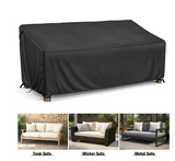 LCGOD Patio Sofa Cover Waterproof, 3-Seater Deep Lounge Loveseat Cover, Lawn Patio Furniture Cover, Heavy Duty Outdoor Couch Cover with Handle, 80" W x 37" D x 30" H