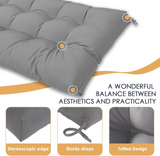 LCGOD Porch Swing Cushions, Outdoor Bench Cushions with Ties, Waterproof and Fade-Resistant Replacement Swing Cushion for Outdoor Furniture Patio Backyard Garden, 60x20x3 Inches