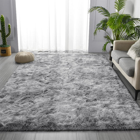 HioHa Area Rugs ,10ft x 8ft Shaggy Area Rugs for Living Room Bedroom，Soft Fluffy Rugs & Plush Decorative Rug for Indoor Home Floor Carpet Mat Light Gray