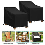 LCGOD Patio Chair Covers, Outdoor Lawn Furniture Covers 100% Waterproof, Lounge Deep Seat Large Cover with 600D Heavy Duty Oxford Cloth, 30" W x 37" D x 31" H（2PCS）