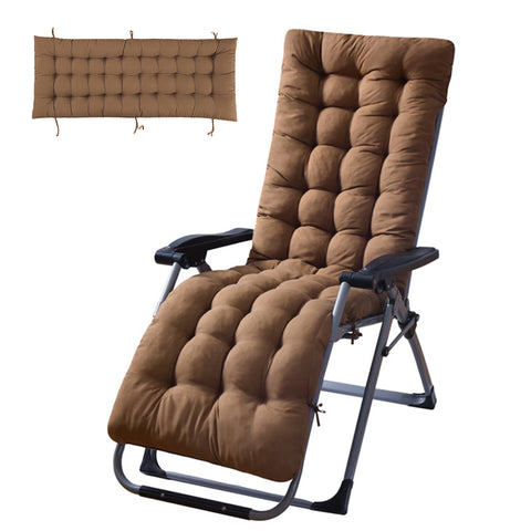 HioHa Chaise Lounge Cushion, 67x20x3 inch Rocking Chair Cushion with Ties and Top Cover, Patio Swing Bench Cushion Sofa Mat for Outdoor Indoor Furniture(Brown)