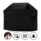 LCGOD Grill Cover, Heavy Duty BBQ Gas Grill Cover with Adjustable Straps, 58 inch All Weather Protection for Weber BBO, Char Broil, Gas Grill