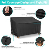 LCGOD Patio Sofa Cover Waterproof, Outdoor 2-Seater Loveseat Cover, Lawn Patio Furniture Cover, Heavy Duty Outdoor Couch Cover with Handle, 54" W x 37" D x 35" H