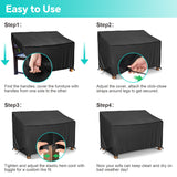 LCGOD Patio Sofa Cover Waterproof, Outdoor 2-Seater Loveseat Cover, Lawn Patio Furniture Cover, Heavy Duty Outdoor Couch Cover with Handle, 54" W x 37" D x 35" H
