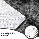HioHa Area Rugs ,5ftx8ft Shaggy Area Rugs for Living Room Bedroom，Soft Fluffy Rugs& Plush Decorative Rug for Indoor Home Floor Carpet Mat Dark Gray