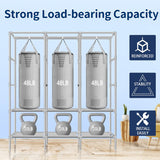 HioHa Wardrobe Closet, Portable Closet with Thickened Steel Pipe Steel Pipe, Clothes Storage Organizer with 3 Hanging Rods and 6 Storage Shelves and Side Pockets(Coffee)