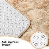 HioHa Area Rugs ,5ftx8ft Shaggy Area Rugs for Living Room Bedroom，Soft Fluffy Rugs& Plush Decorative Rug for Indoor Home Floor Carpet Mat Khaki