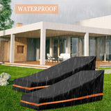 LCGOD Chaise Lounge Cover, Patio Lounge Chair Cover Waterproof and UV Resistant, Heavy Duty Outdoor Furniture Covers with Air Vent, 79L x 30W x 28H inch, 2PCS
