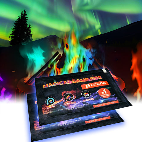 LCGOD Fire Color Changing Packets Fire Pit, Environmental Kraft Packaged Magical Aurora for Camping, Halloween, Outdoor Indoor Fireplace(24PCS)