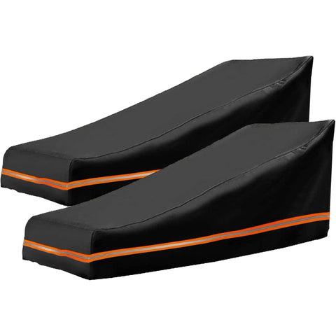 LCGOD Chaise Lounge Cover, Patio Lounge Chair Cover Waterproof and UV Resistant, Heavy Duty Outdoor Furniture Covers with Air Vent, 79L x 30W x 28H inch, 2PCS