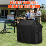 LCGOD Grill Cover, Heavy Duty BBQ Gas Grill Cover with Adjustable Straps, 60 inch All Weather Protection for Weber BBO, Char Broil, Gas Grill